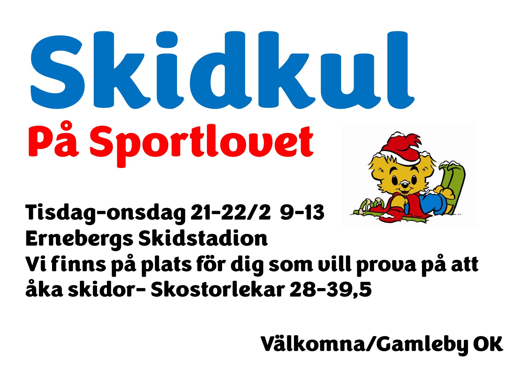 image: Skidkul på sportlovet